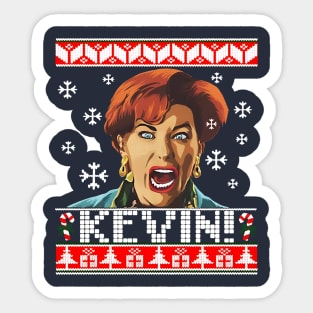 Kevin scream ugly Christmas Sticker